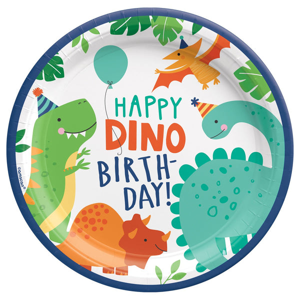 Dinosaur Paper Plates - 23cm