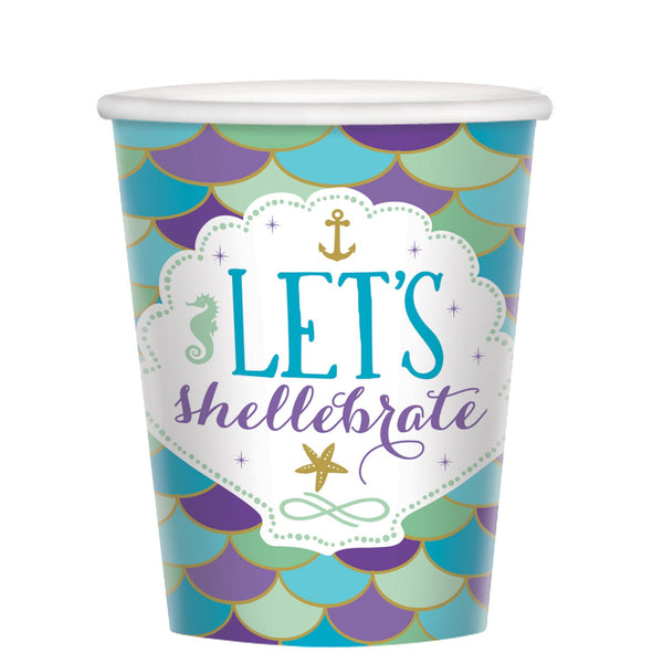 Mermaid Paper Cups - 250ml