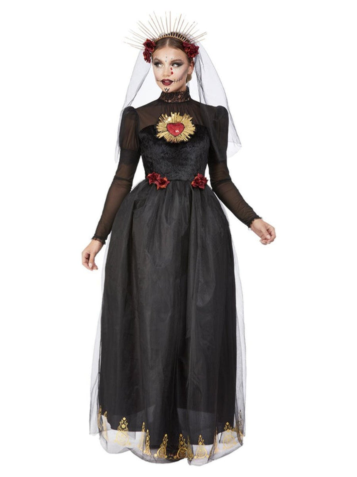 DOTD Sacred Heart Bride Costume, Black | Smiffys