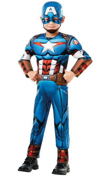 Boys Deluxe Captain America Costume