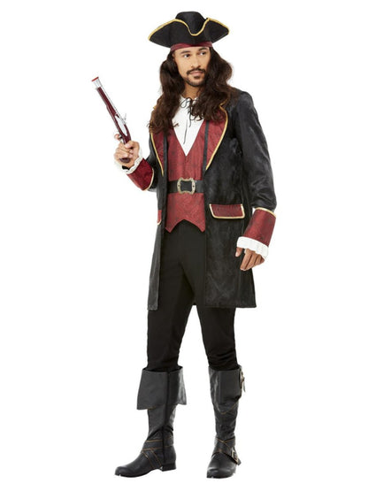 Deluxe Swashbuckler Pirate Costume, Black