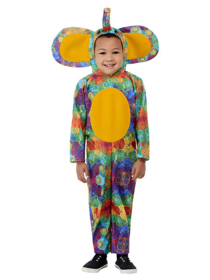 Toddler Colourful Elephant Costume alt1