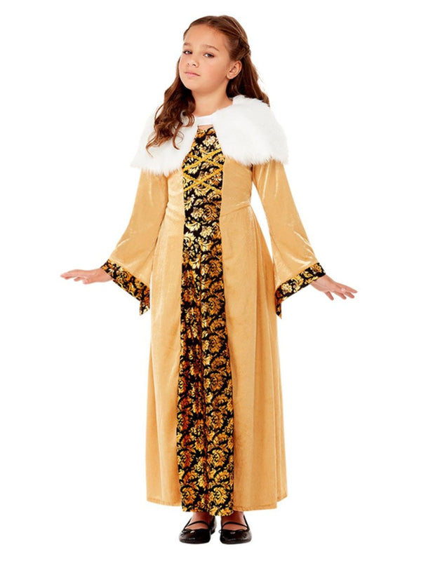 Girls Deluxe Medieval Countess Costume Alt1