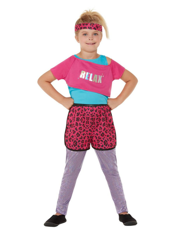 Girls 80s Relax Costume