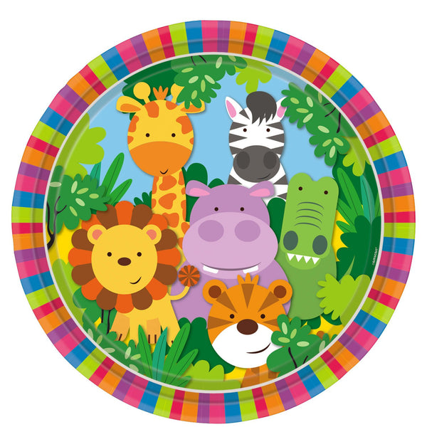 Jungle Friends Paper Plates - 23cm