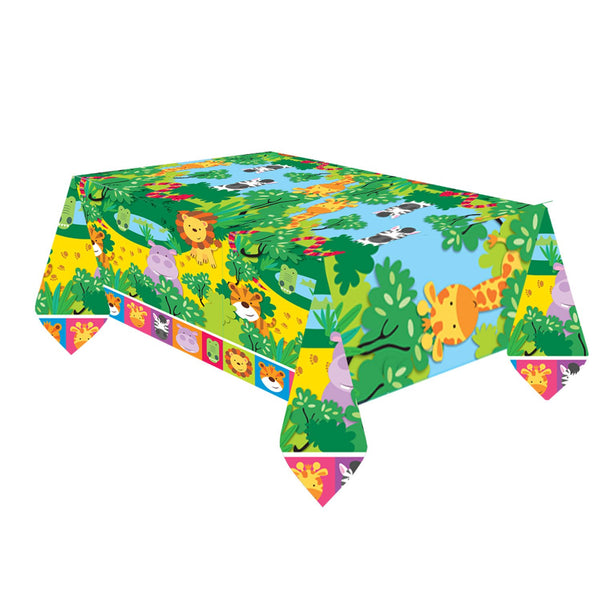 Jungle Friends Plastic Tablecover - 1.8m x 1.2m