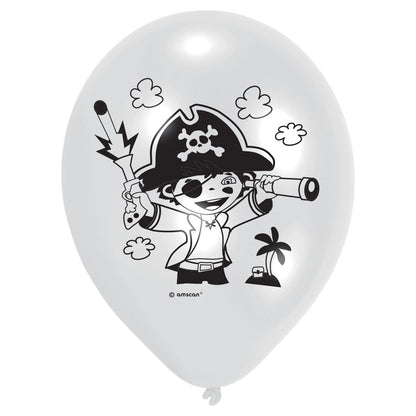 Pirate Assorted Latex Balloons - 9"