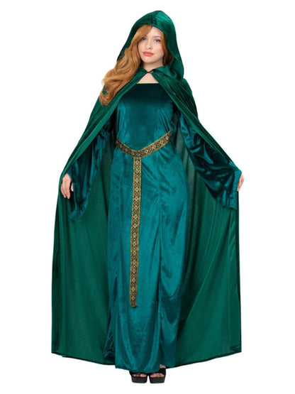 Deluxe Cloak, Emerald Green, Adults