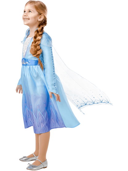 Girls Frozen 2 Elsa Travel Dress Costume