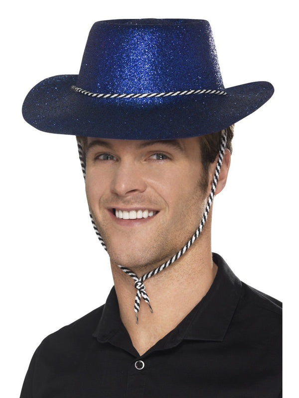 Cowboy Glitter Hat, Blue