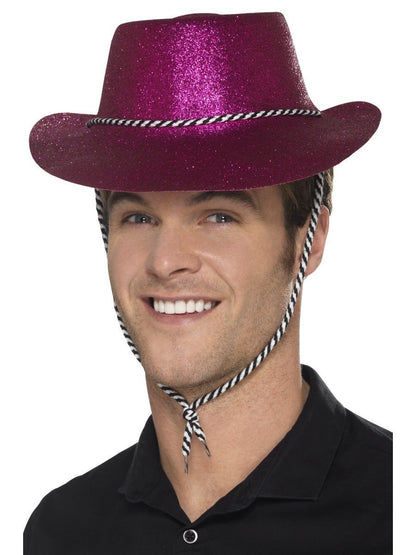 Cowboy Glitter Hat, Pink Alternative View 1.jpg