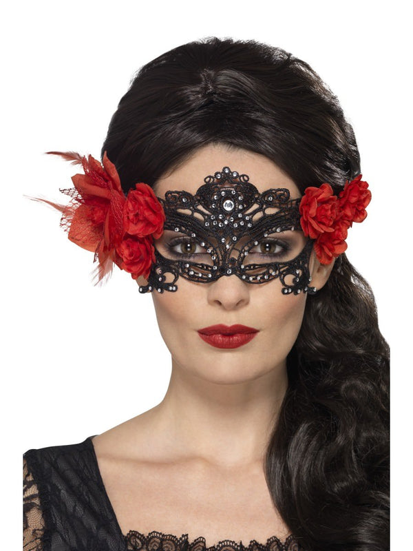 Day of the Dead Lace Filigree Eyemask