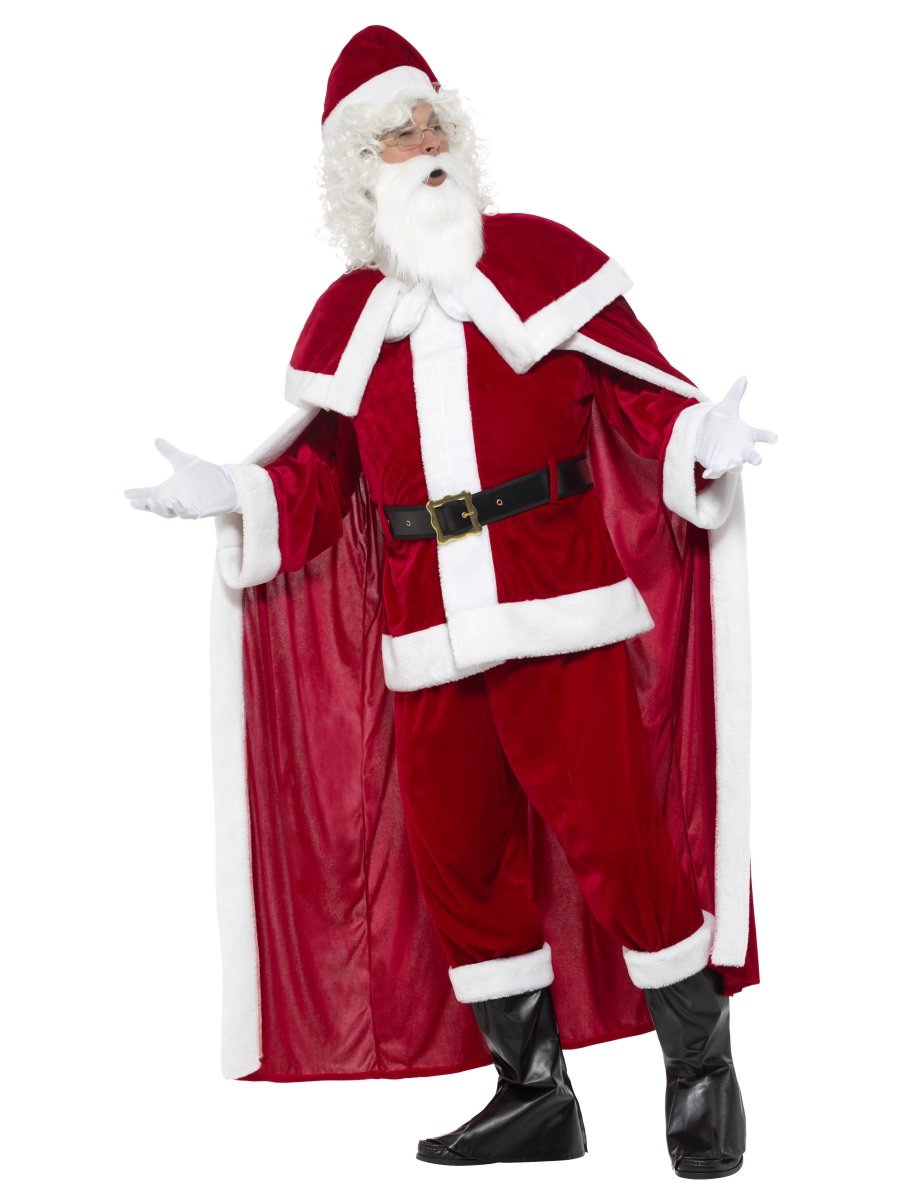 ITSMYCOSTUME Santa Claus Costume Dress For Kids Christmas Costume Complete  Set of 4(Jacket,Pant,Pouch,Hat)