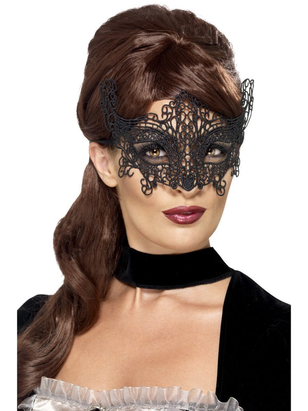 Embroidered Lace Filigree Swirl Eyemask