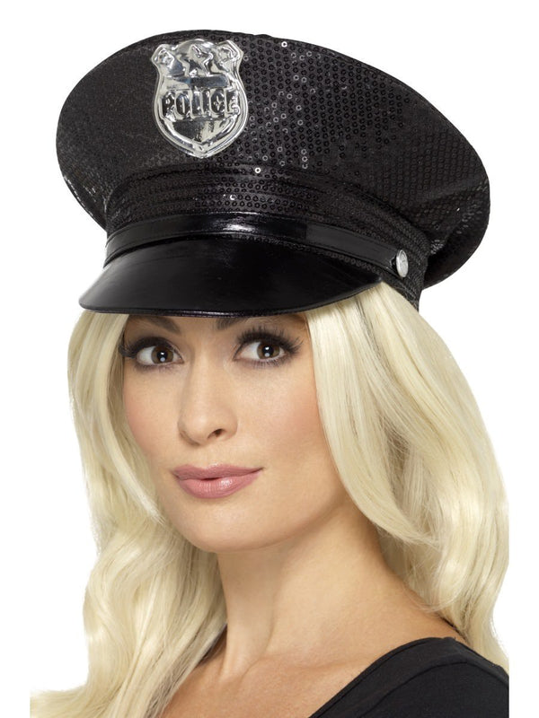 Fever Sequin Police Hat