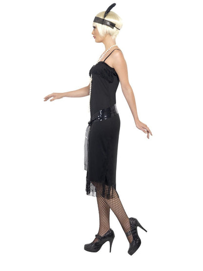 Flapper Costume, Black, with Dress Alternative View 1.jpg