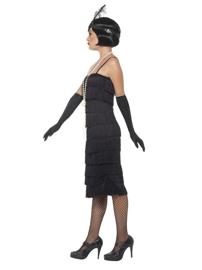 Flapper Costume, Black, with Long Dress Alternative View 1.jpg