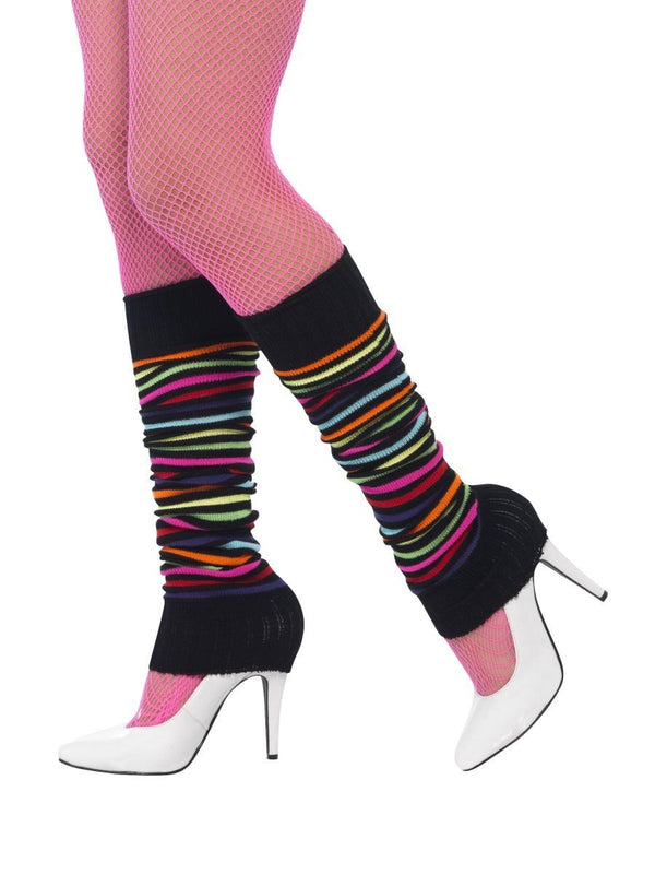 Legwarmers, Neon, with Black Stripe