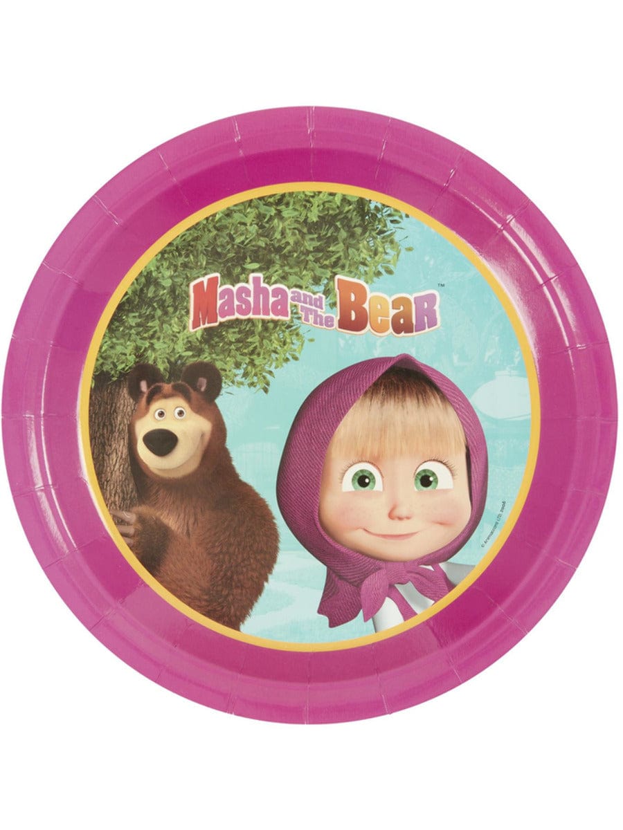 Masha and The Bear Tableware Party Plates x8 – Smiffys