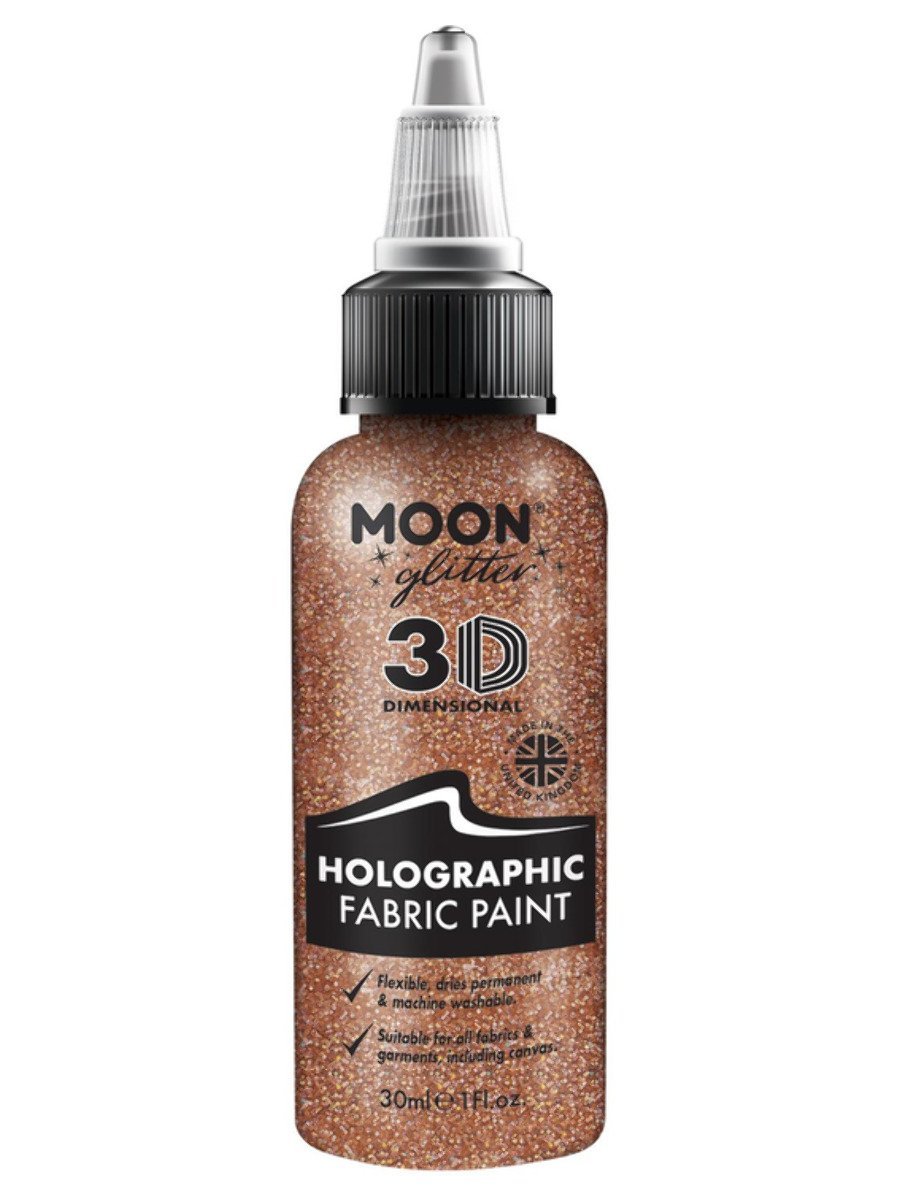 Gold – Holographic Glitter Fabric Paint, 30ml – Camden