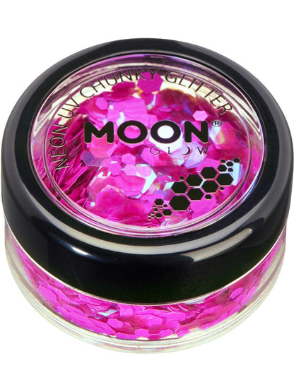 Moon Glow Neon UV Chunky Glitter