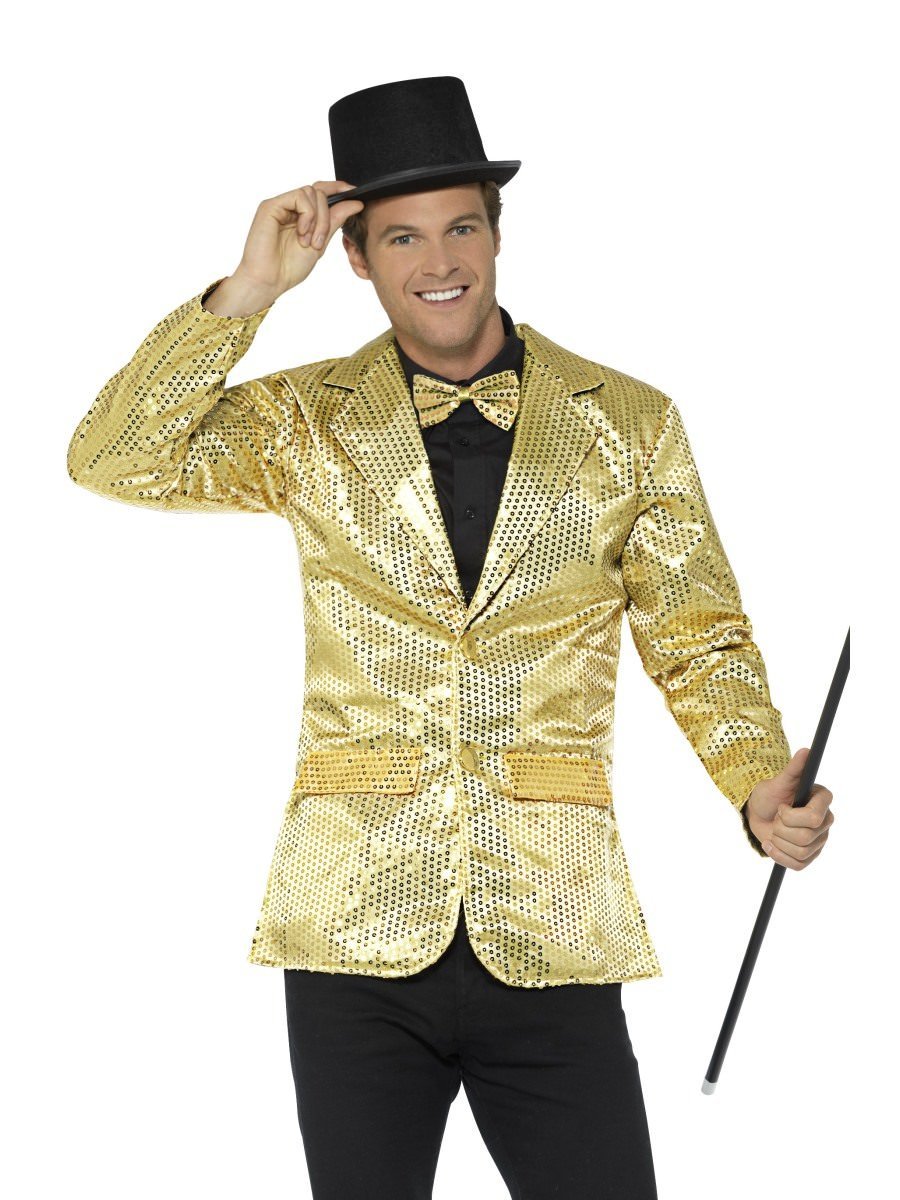 Sequin Jacket, Mens, Gold