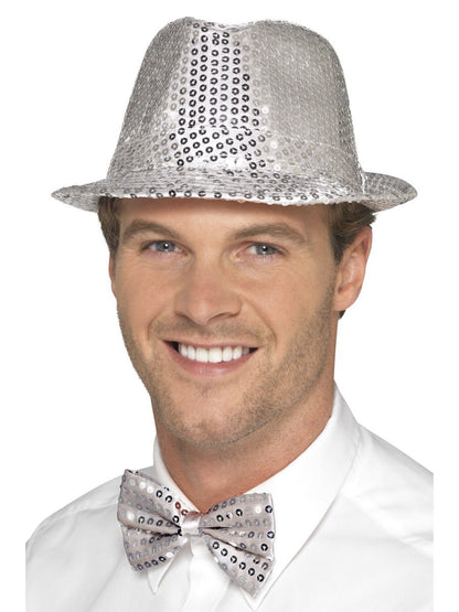 Sequin Trilby Hat, Silver Alternative View 1.jpg