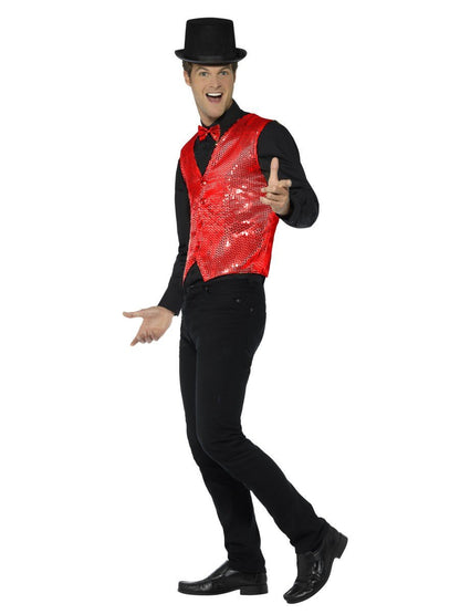 Sequin Waistcoat, Red Alternative View 1.jpg